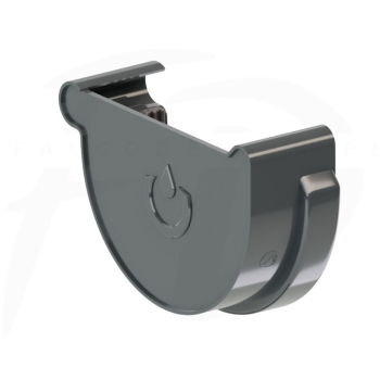 Denko prawe PVC firmy KROP ⌀ 130 kolor grafit